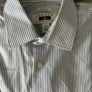 Joseph Abboud Men's Shirt with Blue and White Stripes